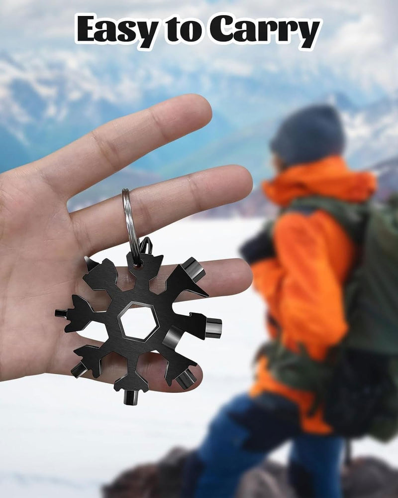 8-in-1 Snowflake Multi-Tool Keychain