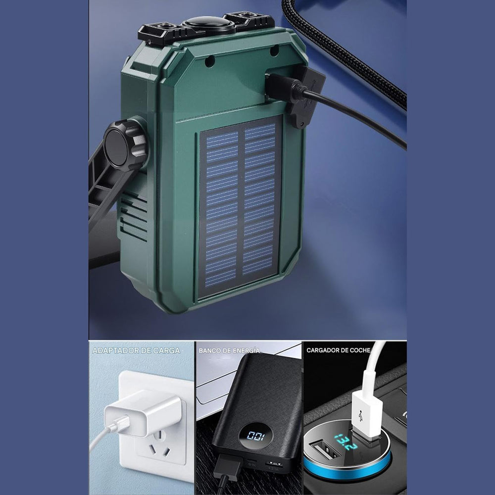 Multifunctional Rechargeable LED Work Light with Solar Panel & Magnet