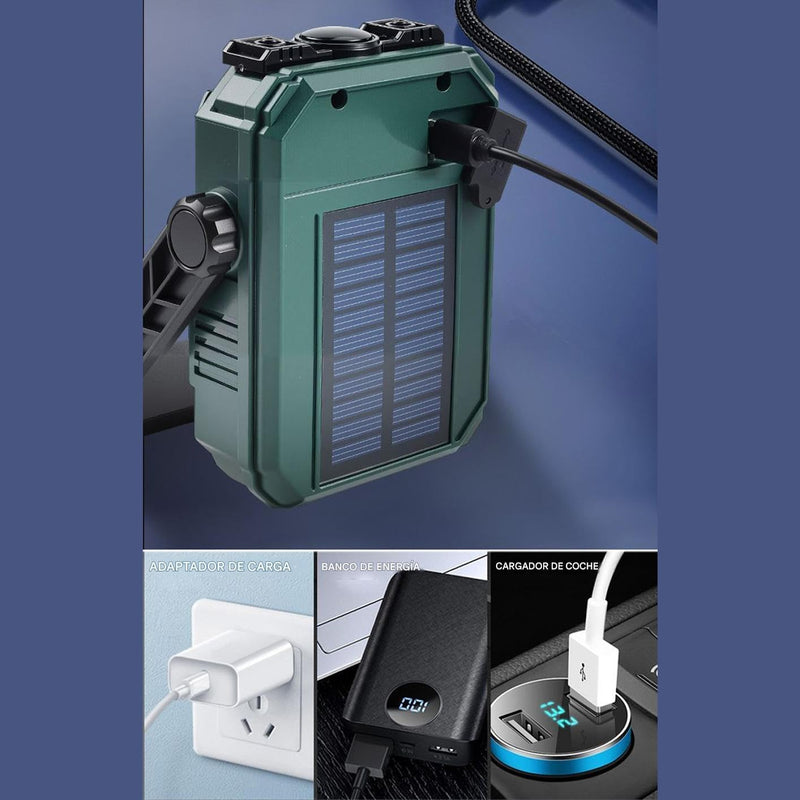 Multifunctional Rechargeable LED Work Light with Solar Panel & Magnet