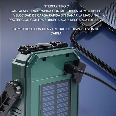 Multifunctional Rechargeable LED Work Light with Solar Panel & Magnet