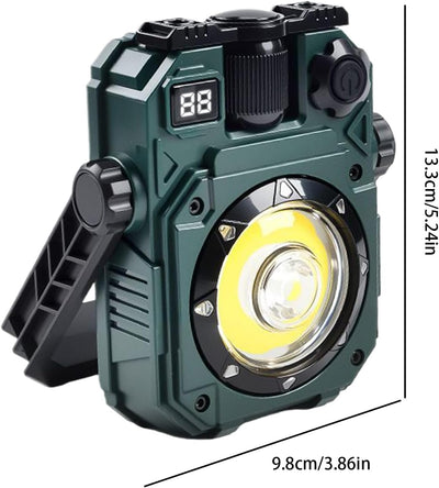 Multifunctional Rechargeable LED Work Light with Solar Panel & Magnet