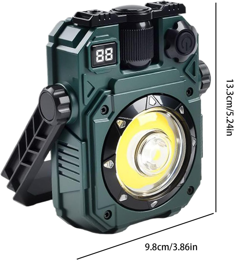 Multifunctional Rechargeable LED Work Light with Solar Panel & Magnet