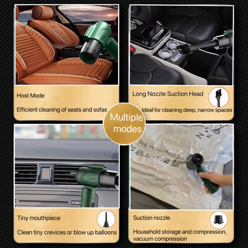 مكنسة كهربائية صغيرة قابلة للطي تعمل بمنفذ USB ومنفاخ هواء