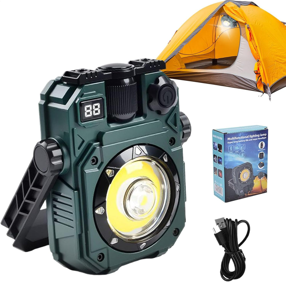 Multifunctional Rechargeable LED Work Light with Solar Panel & Magnet