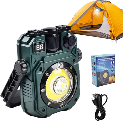 Multifunctional Rechargeable LED Work Light with Solar Panel & Magnet