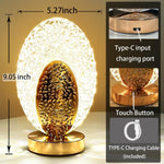 Oval Crystal LED Table Lamp