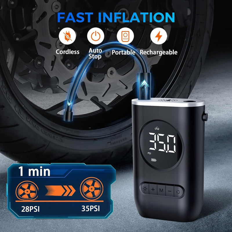 مضخة هواء رقمية محمولة لنفخ إطارات السيارات