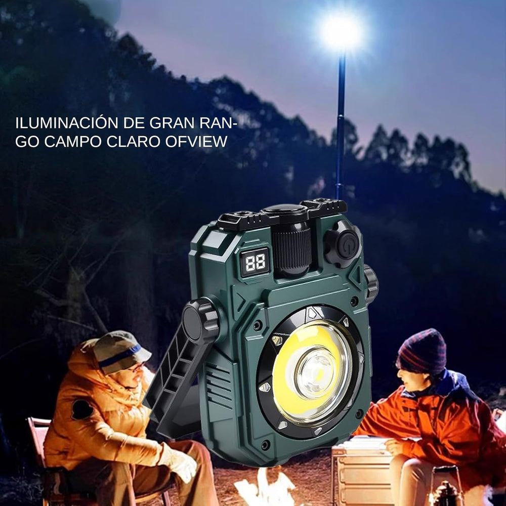 Multifunctional Rechargeable LED Work Light with Solar Panel & Magnet