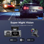 4K Ultra HD Smart Car Dash Camera (Front & Rear)