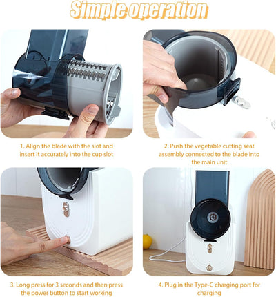 قطاعة خضراوات متعددة الوظائف بشفرات قابلة للتبديل