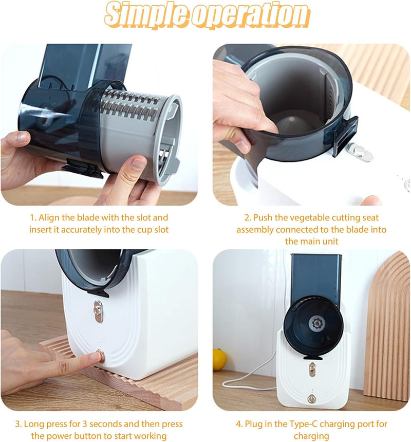 قطاعة خضراوات متعددة الوظائف بشفرات قابلة للتبديل