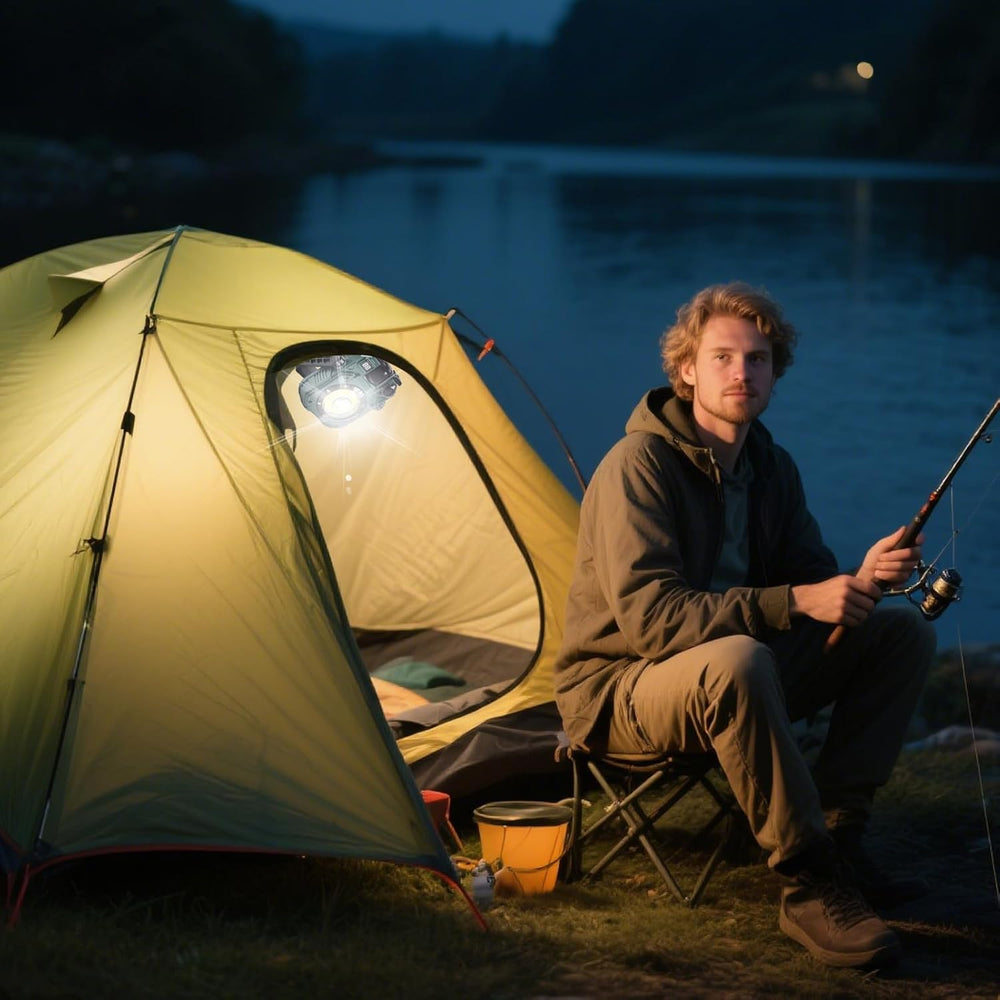 Multifunctional Rechargeable LED Work Light with Solar Panel & Magnet