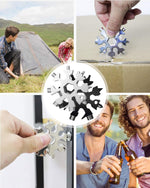 8-in-1 Snowflake Multi-Tool Keychain