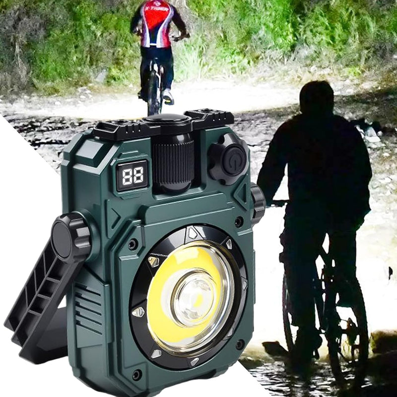 Multifunctional Rechargeable LED Work Light with Solar Panel & Magnet