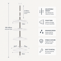 Multi-Function Corner Shelf – 4-Tier Bathroom Organizer - thumbnail 7