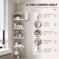 Multi-Function Corner Shelf – 4-Tier Bathroom Organizer - thumbnail 3