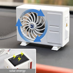 Aezoon Portable air conditioner with solar energy indicator on a blurred background at Aezoon