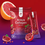 Araya Collagen Mix Plus original powder for glowing skin, hair growth, and strong nails at Aezoon.