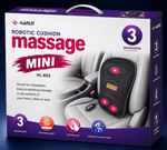 Box of Hanlin Robotic Cushion Massage Mini HL-802 with massage device illustration on a dark background