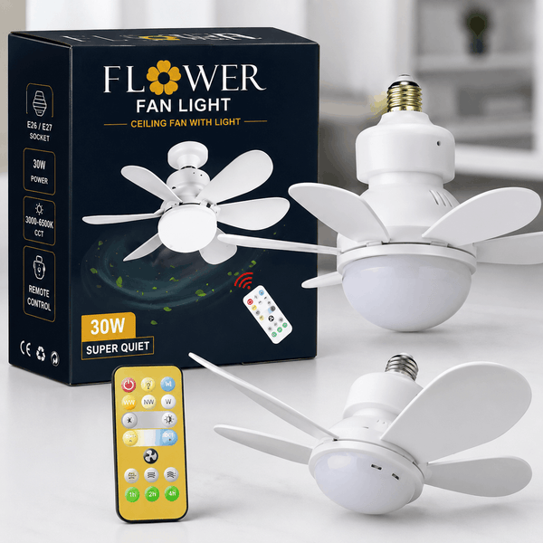 Flower Fan Light: 16.5-Inch Ceiling Fan with Light