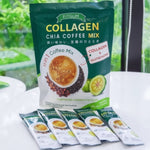 High-protein Fitgum coffee blend with collagen peptides and organic chia seeds for a healthy metabolism at Aezoon.
