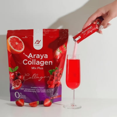 Hydrolyzed Araya Collagen Mix Plus powder for fast absorption and youthful complexion results at Aezoon.