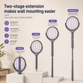 Telescopic Mosquito Swatter Racket - Electric Insect Killer - thumbnail 5