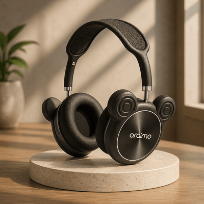 Oraimo wireless headset for kids and teens featuring a unique bear-ear design and soft padded ear cups