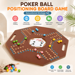 Poker Ball Positioning Board Game with colorful balls and a numbered plastic board for children