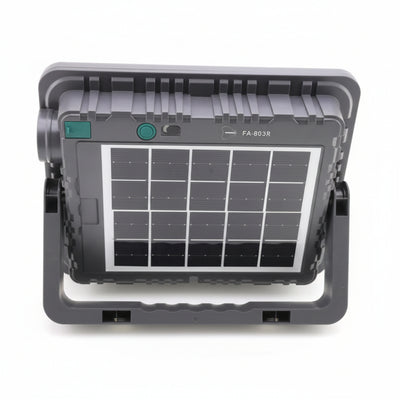 Portable LED solar emergency lamp featuring dual charging options and long-lasting backup power at Aezoon.