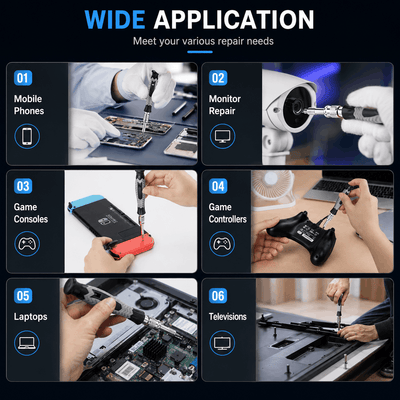 Precision screwdriver set used for repairing mobile phones, consoles, laptops, and other electronics