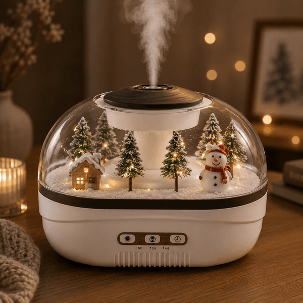 Raindrop Aroma Diffuser Humidifier with Mini Landscape Light