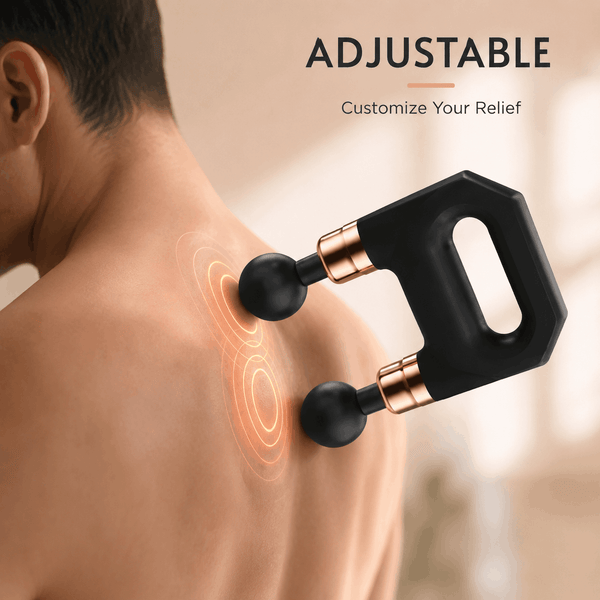 Rechargeable Muscle Massage Gun (30W, 4 Massage Heads)