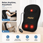 Robotic Cushion Massage Mini with remote controller and home and car power adaptors