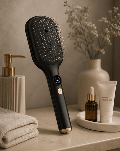 SPA volumizing paddle hair brush with an ergonomic handle for hairdressing and styling