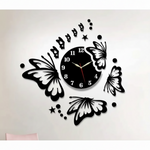 3D Butterfly Wall Clock Acrylic Wall Decore