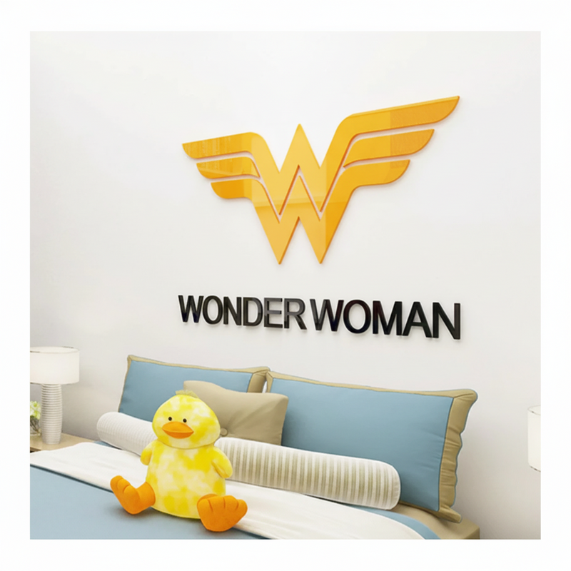 Wonder Woman Acrylic Wall Art, Super Hero, Gift Idea