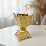 Gold Decorative Incense Burner with Cutwork Design