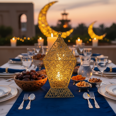 Gold Glitter Decorative Hanging Lantern