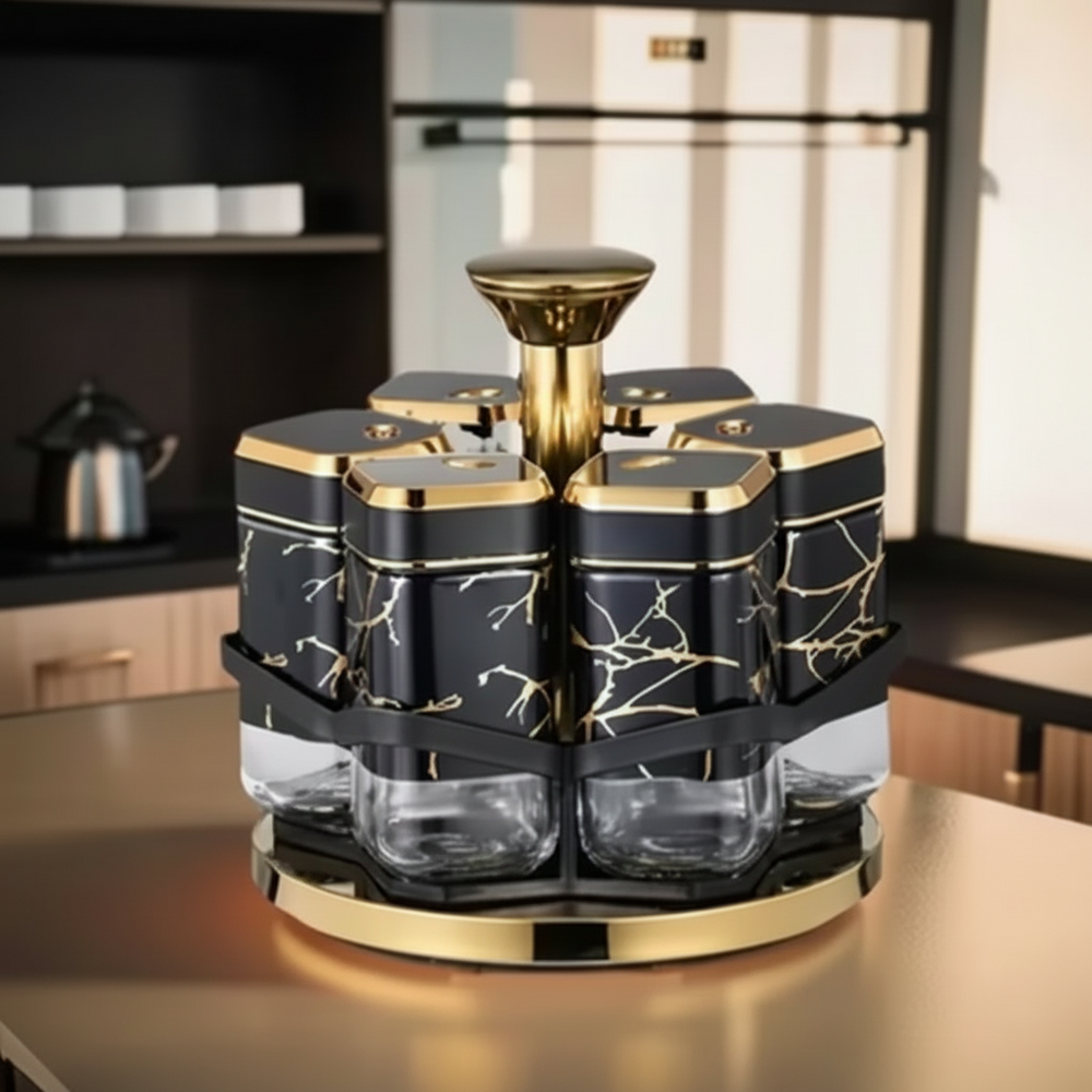 360° Rotating Spice Carousel Rack