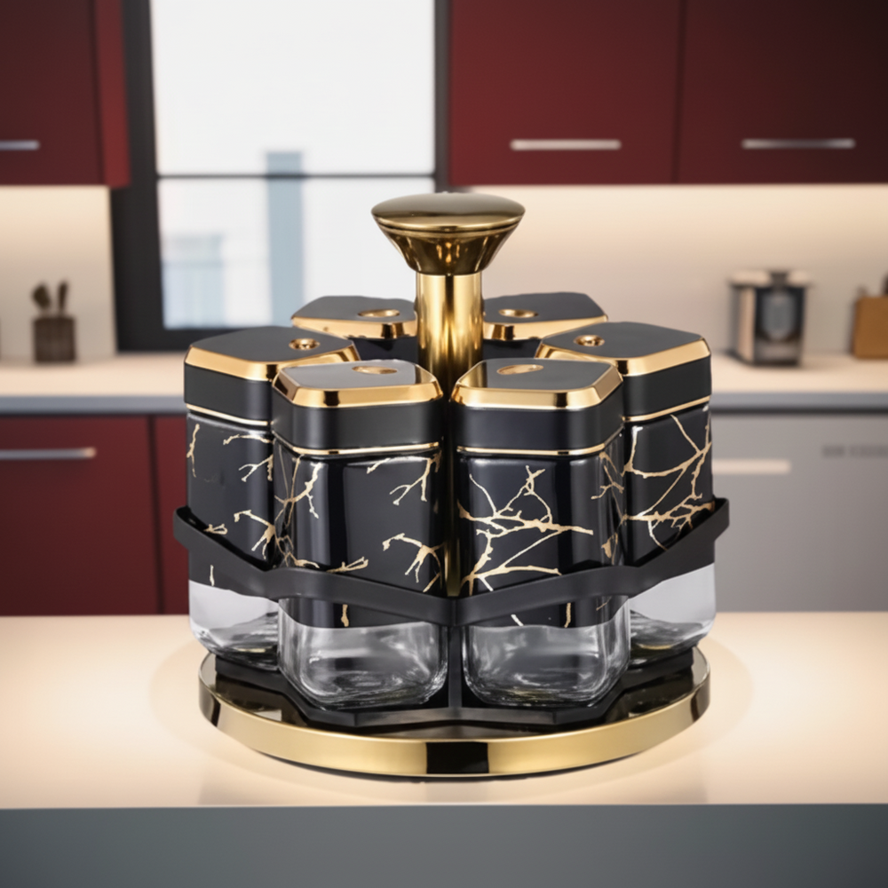 360° Rotating Spice Carousel Rack