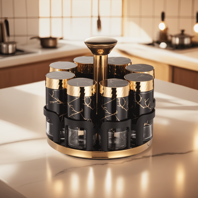 360° Rotating Spice Carousel Rack