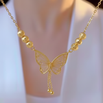 Elegant Gold Butterfly Pendant Necklace