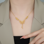 Elegant Gold Butterfly Pendant Necklace