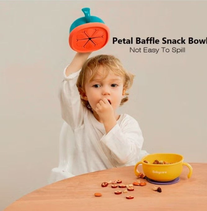 3-in-1 Baby Feeding Snack Soup Bowl with Straw Infant Learning Dish