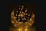Gold Crescent Moon & Star Decorative Hanging Ornament