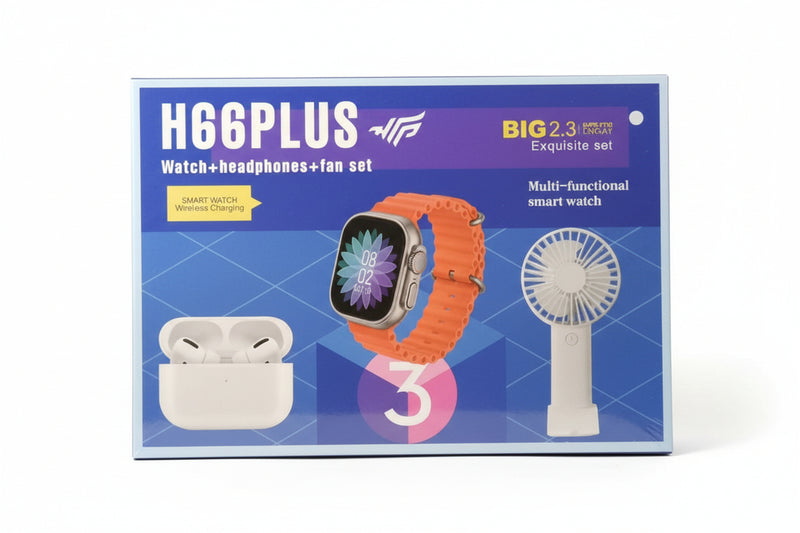 طقم ساعة ذكية 3 في 1