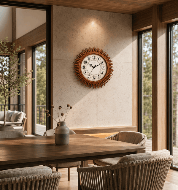 Solace Quartz Sunburst Classic Wall Clock