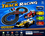Speed Series Track Racing set with cars and track on a blue background