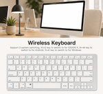 Wireless keyboard with computer setup on a desk